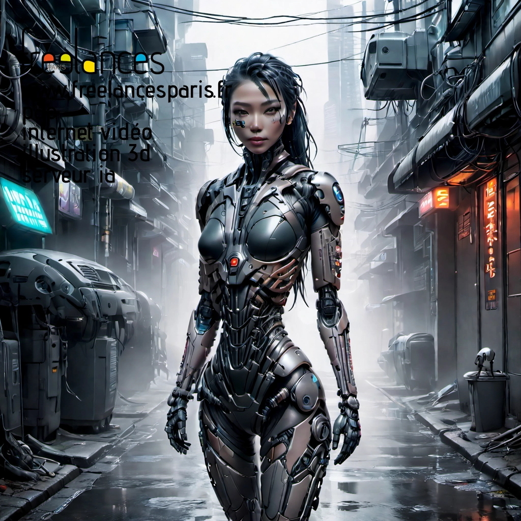 Pao mise en page internet vidéo illustration 3d serveur IA générative AI freelance paris studio de création magazines nd6371u0